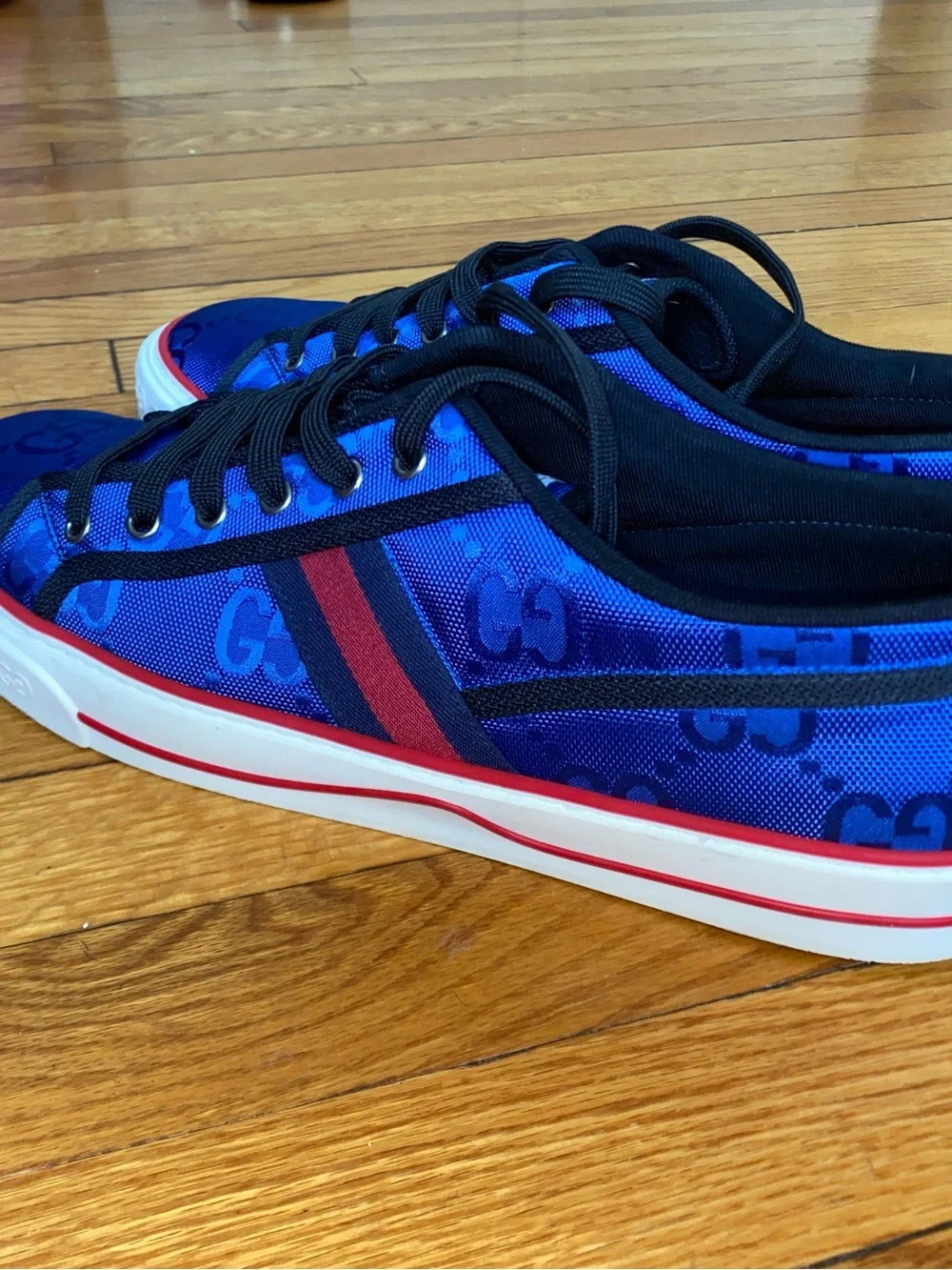 Gucci Tennis 1977 Off The Grid Blue GG Sneakers (RARE) Sz 13